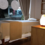 massage room with massage table in agigma holistic spa